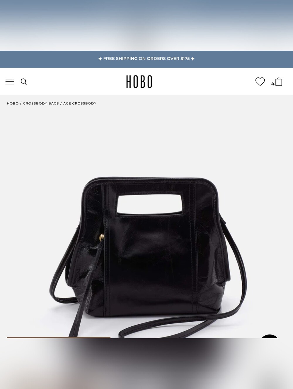 HOBO☆Black Leather Ace Crossbody Bag - NWT - Picture 8 of 8